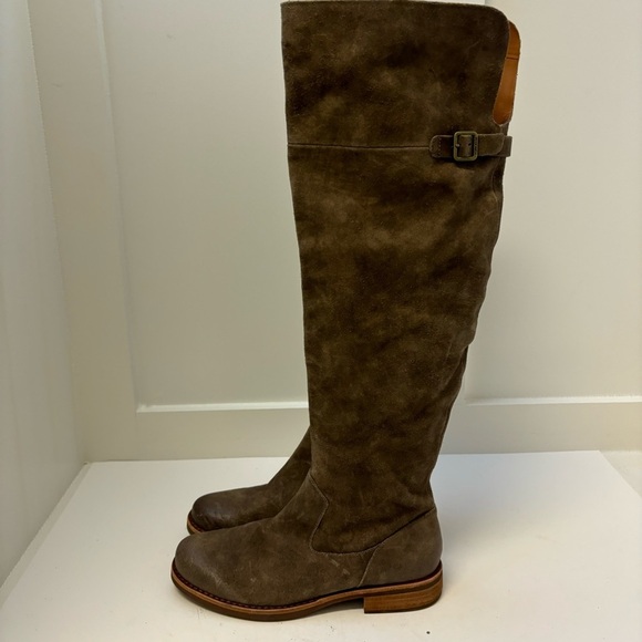 Kork-Ease Addison Over the Knee Suede Boot Taupe Sz 7.5M - Picture 2 of 11
